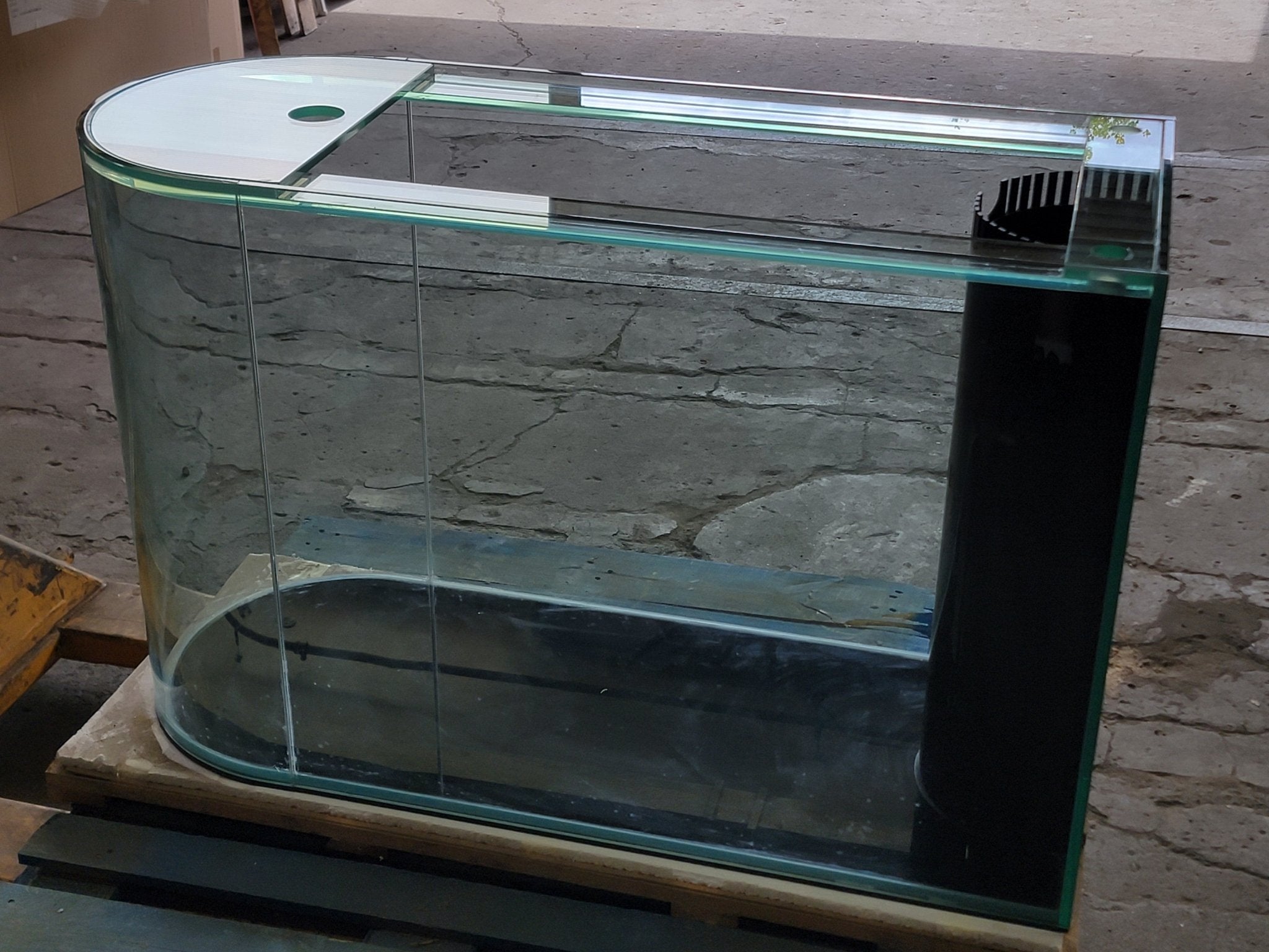 Rose Cherry Color * 120g Reef-Ready Glass Peninsula Bullet Bullnose U-Shape Aquarium Set