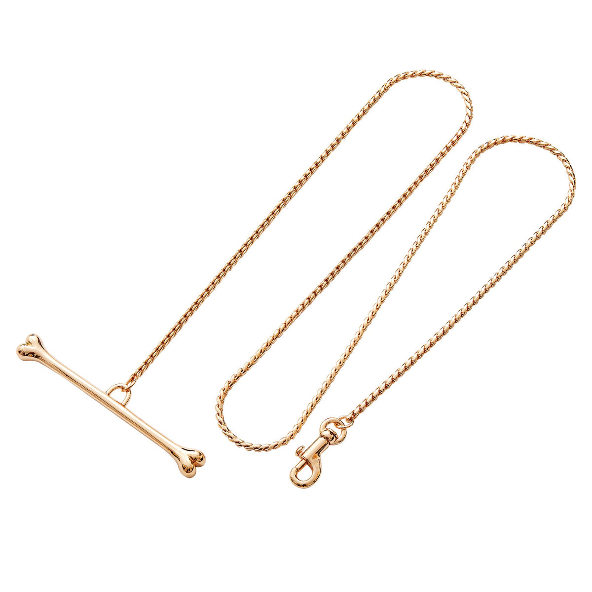 Stainless Steel Leash Pet Supplies Outdoor Dog Walking Metal Bone Shaped Handle Traction Chain