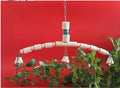 Tiger Skin Peony Xuan Little Sun Monk Gnaws And Relieves Boredom Swing Ladder Springboard Cage Toy Bell Wood Color
