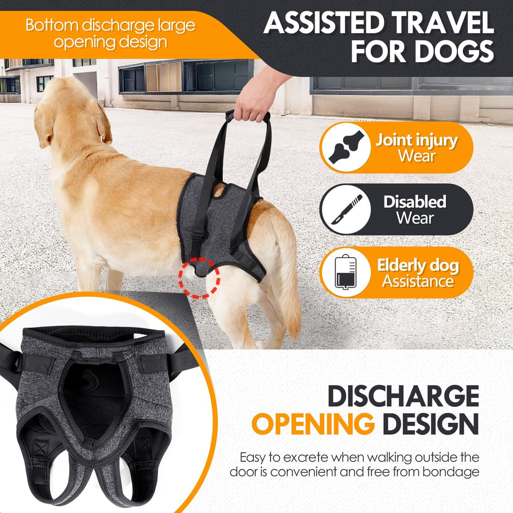 Adjustable Dog Lift Harness, Dog Sling For Large Dogs Lift Support And Rehab Harness For Weak Rear Legs, Soft Hind Leg Support Helps Senior, Injured, Disabled And After ACL Surgery Dogs