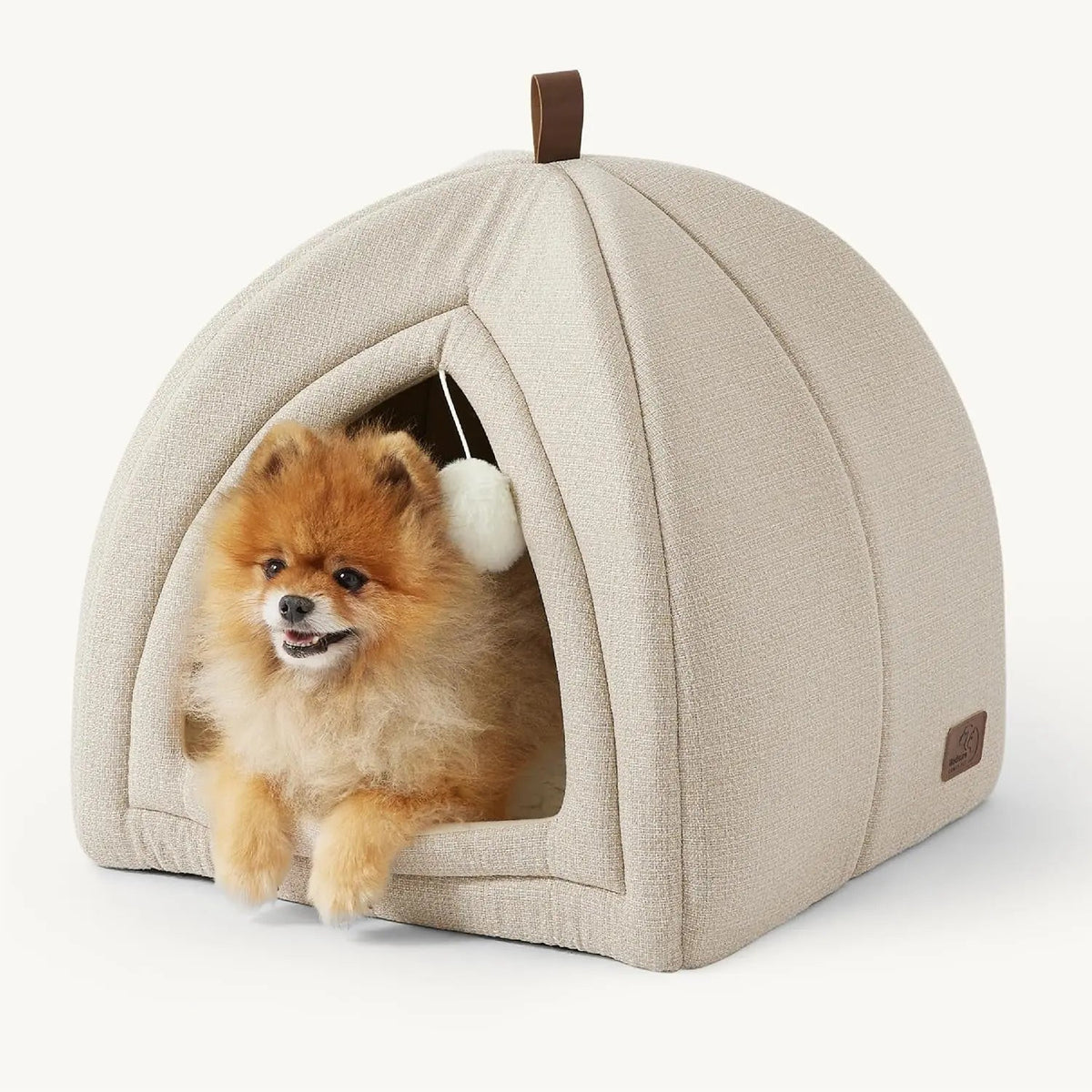 2-in-1 Cat Cave Bed – Foldable Indoor Tent with Washable Cushion
