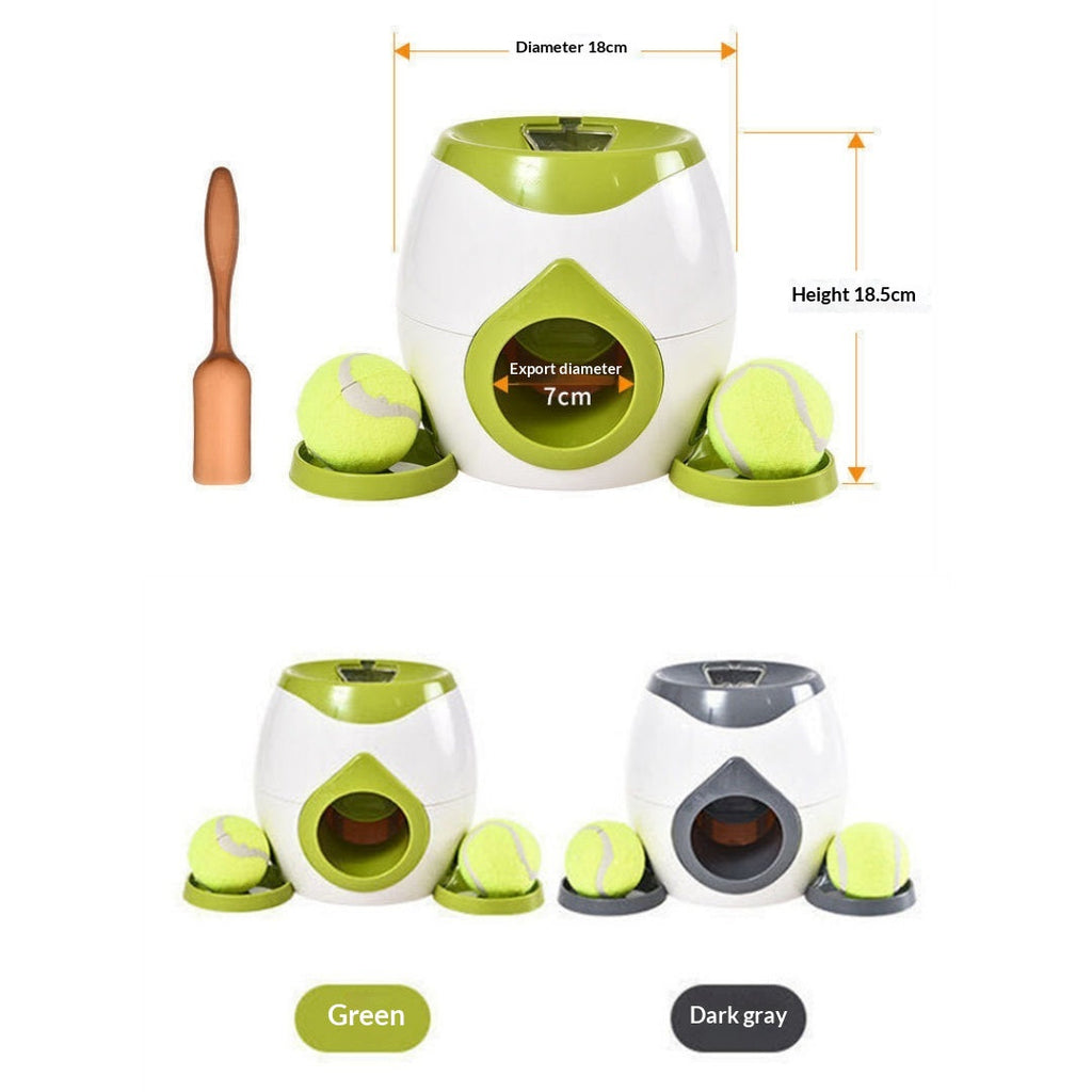 Automatic Tennis Ball Launcher With Treat Dispenser
