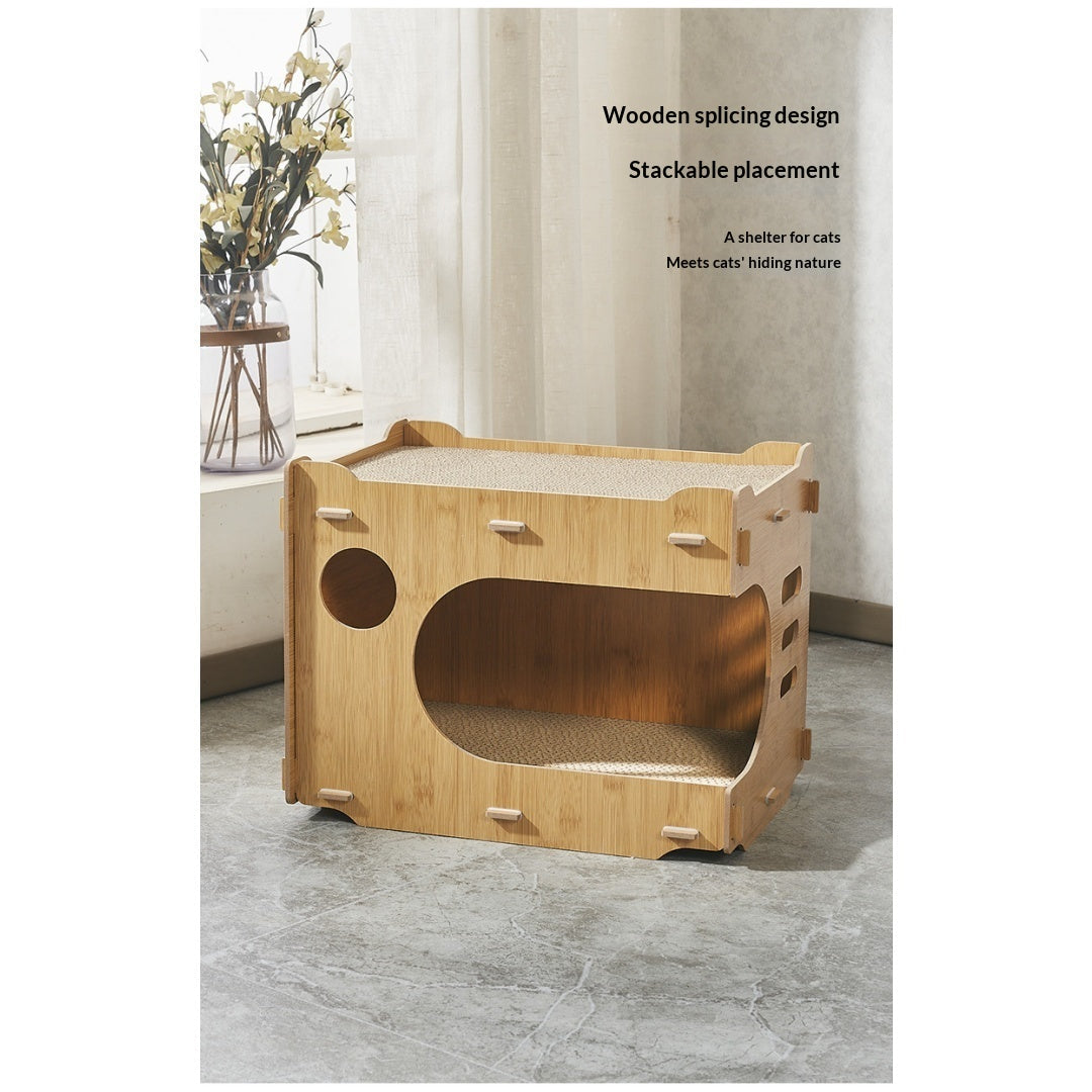 Large-capacity Cat Scratcher Bed Toy.
