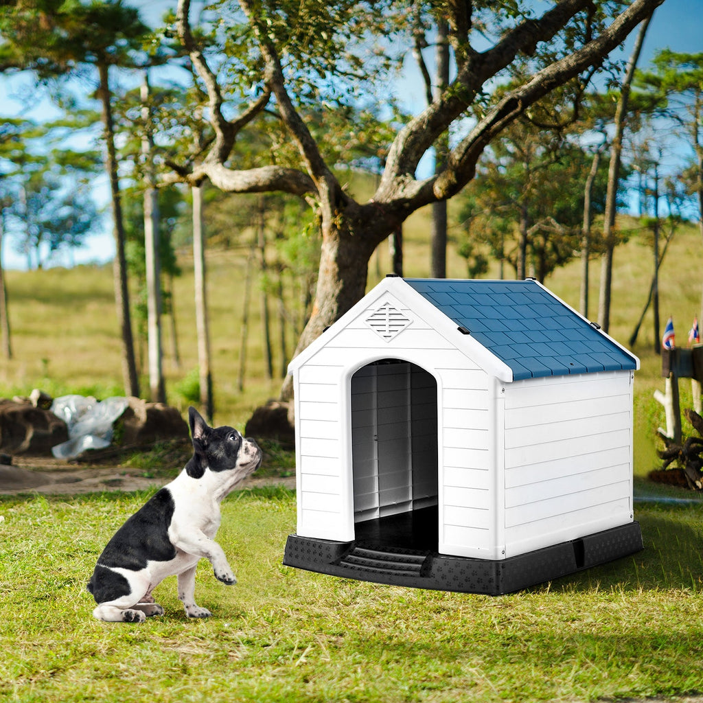 Indoor/Outdoor Waterproof Plastic Dog House Pet Puppy Shelter