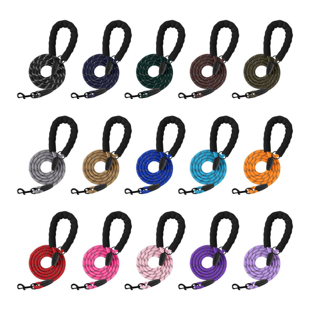 Thickened Reflective Dog Leash - Durable Nylon Pet Walking Lead for Medium Large Dogs