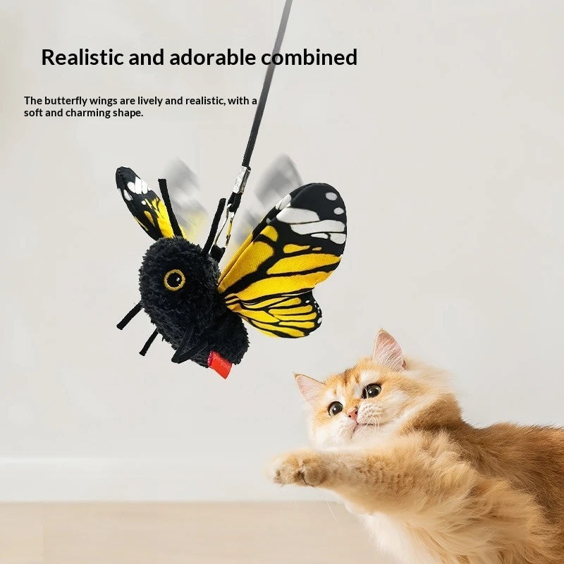 Simulation Butterfly Automatic Cat Teaser Consumes Physical Strength