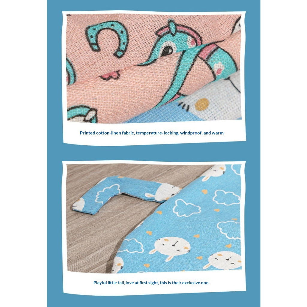 Thickened Cute Cartoon Enclosed Cat Sleeping Bag For Autumn Winter