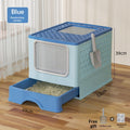 Extra-large Fully Enclosed Drawer-Type Foldable Cat Litter Box