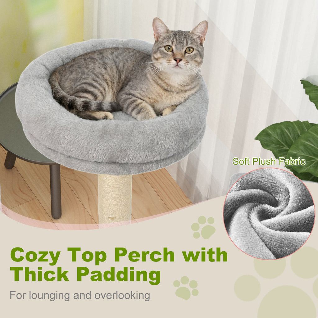 48 Inches Tall Cat Tree Multi-Level Kitten Tower with Large Condo Padded Top Perch