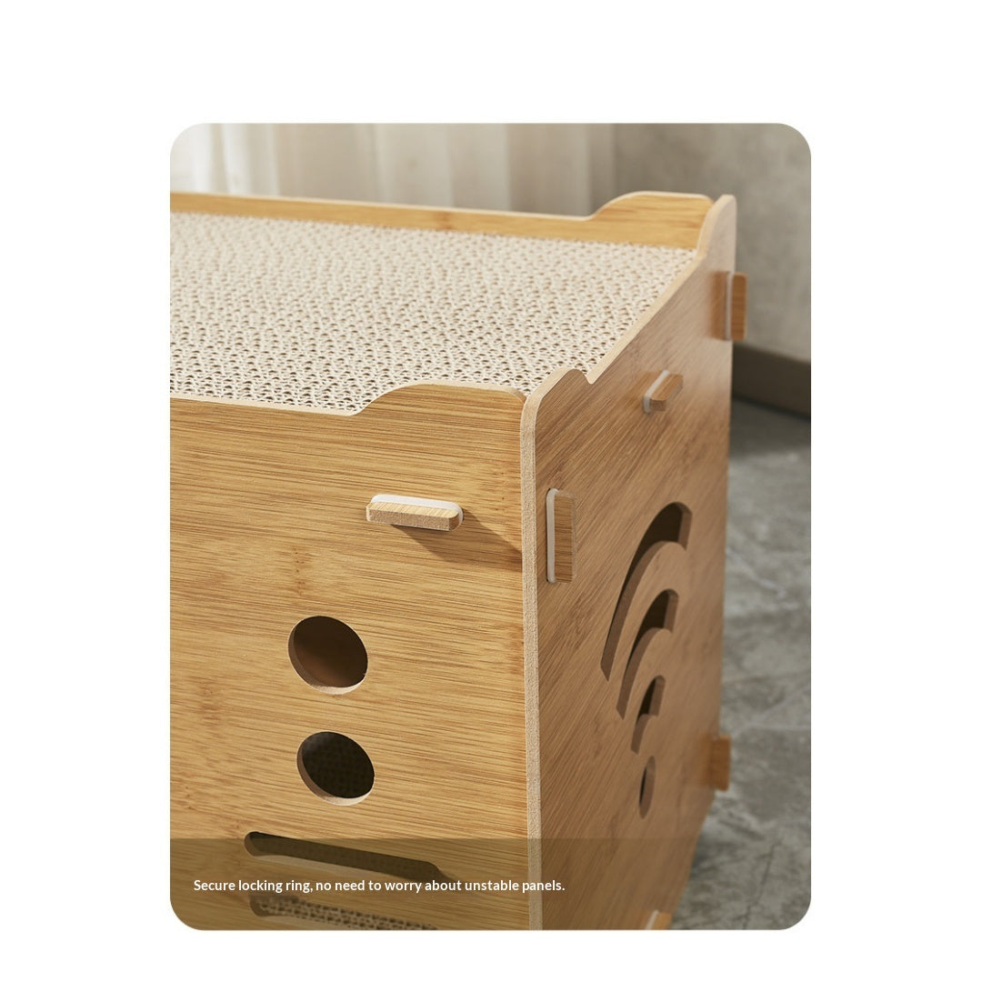 Large-capacity Cat Scratcher Bed Toy.