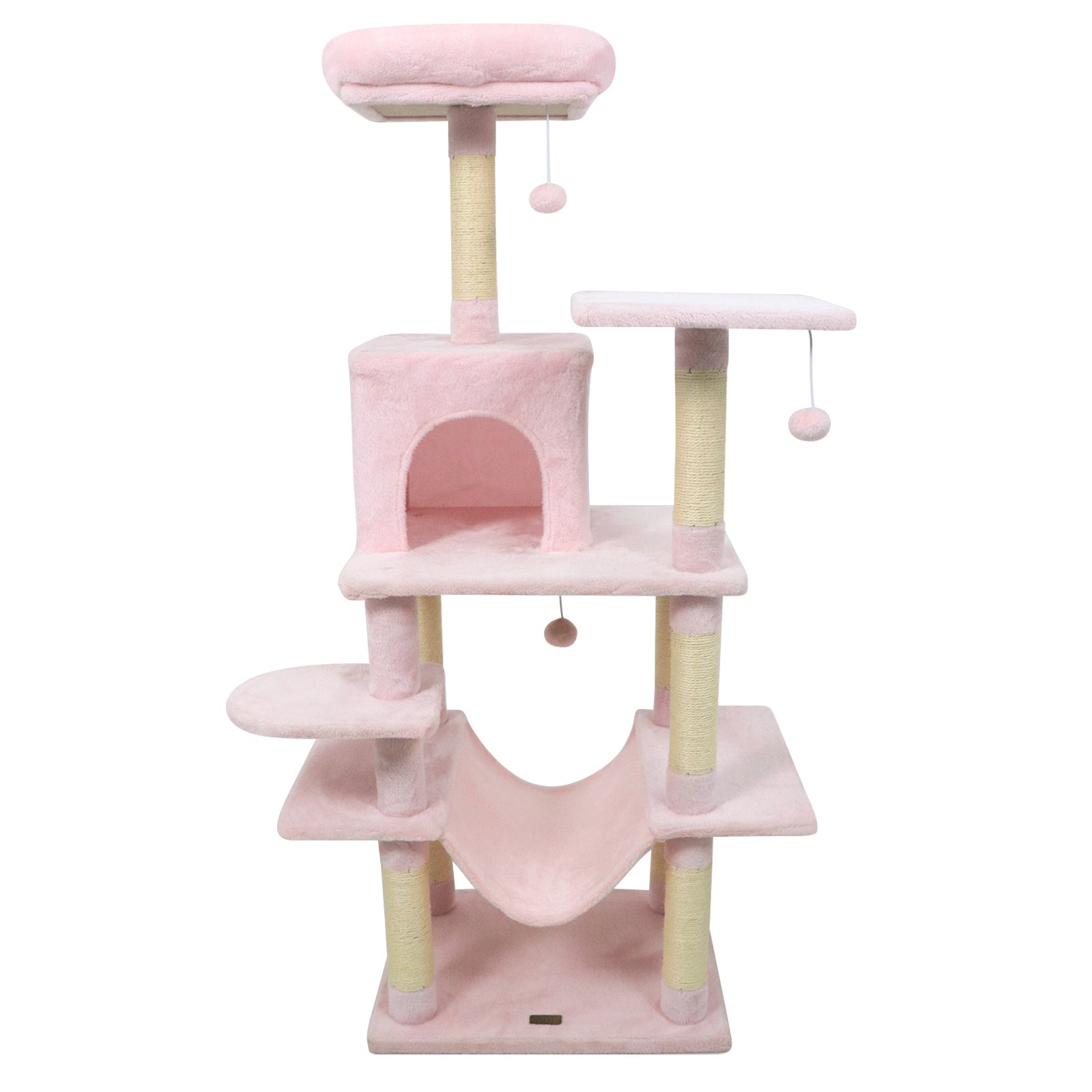 58" Multi-Level Cat Tree Soft Plush Cat Tower with Padded Top Perch