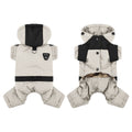 Water Resistant Dog Winter Coat, Graphene Thermal Warm Four Legged Dog Snow Jacket Hooded Pet Cold Weather Snowsuit, Windproof Padded Dog Clothes For Small Medium Dogs