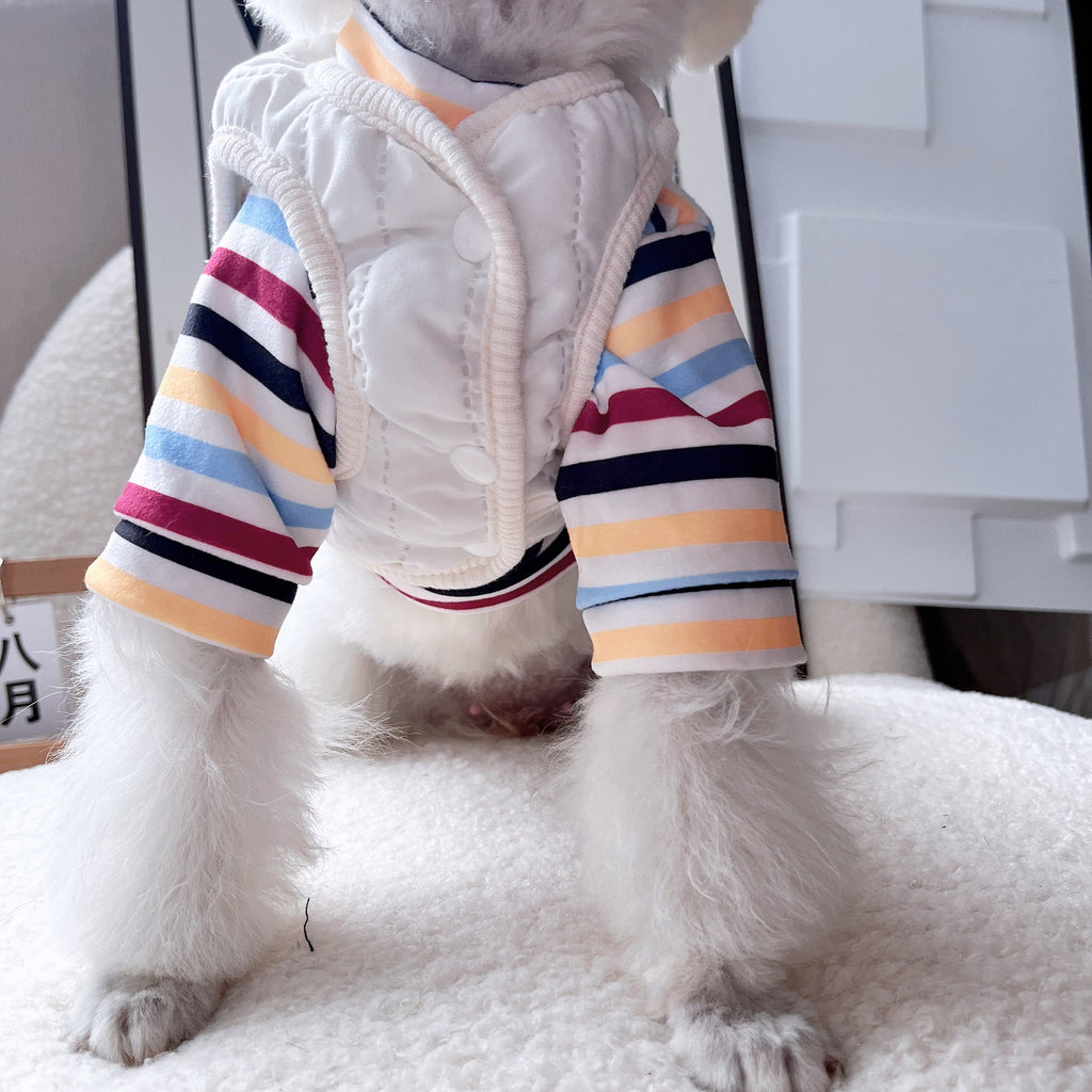 AutumnWinter Warm Dog Vest Two-Piece Set