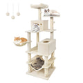 66 Inch Tall Cat Tree Multi-Level Cat Tower with 2 Condos Sisal Scratching Posts