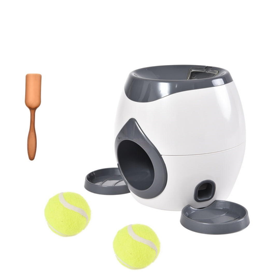 Automatic Tennis Ball Launcher With Treat Dispenser