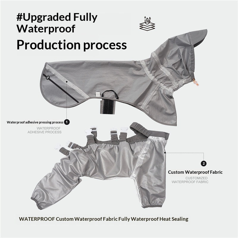 Split-style Anti-dirt Pet Raincoat Set