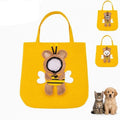 Paw Peek Bag, Breathable Pet Canvas Shoulder Carrier, Cat Dog Tote Colorful Animal Shapes Carrying Bag With Head-Out Design Adjustable Neck Small Dog Cat Carrier For Outdoor Use