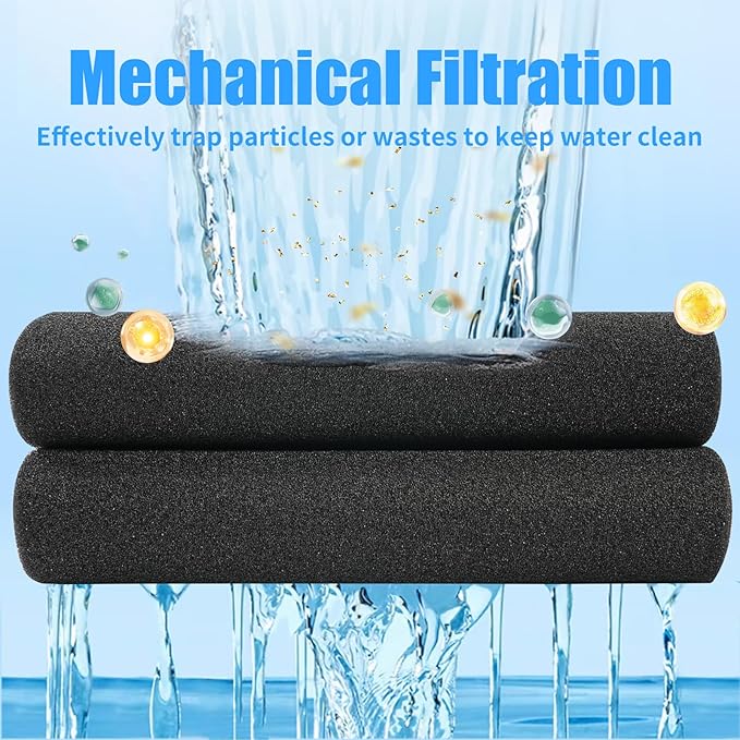 AQUANEAT Aquarium Bio Sponge Filter Media Pad 36" x 12" x 1" / 72" x 12" x 1" Open Cell Foam Sheet Cut-to-Fit for Fish Tank Sump (72" x 12" x 1")