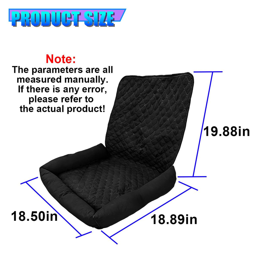 Dog Car Seat For Small Medium Dogs, Pet Front Seat Protector, Black Waterproof & Scratch-Proof Dog Car Seat Cover Booster Sofa, Non-Slip Portable Travel Safety Pet Carrier Bed For Car Truck SUV