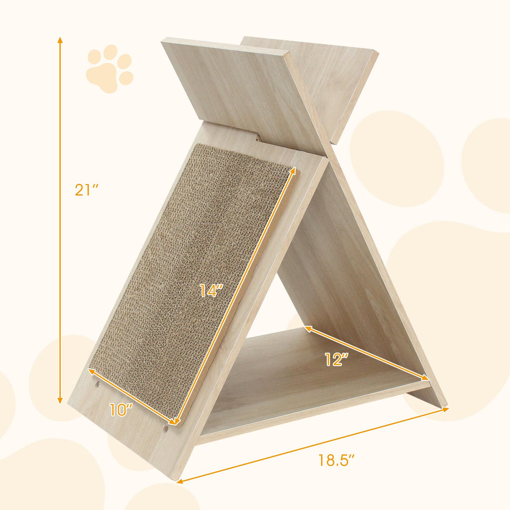 Cat Scratcher for Claw Sharpening and Furniture Protection-Natural