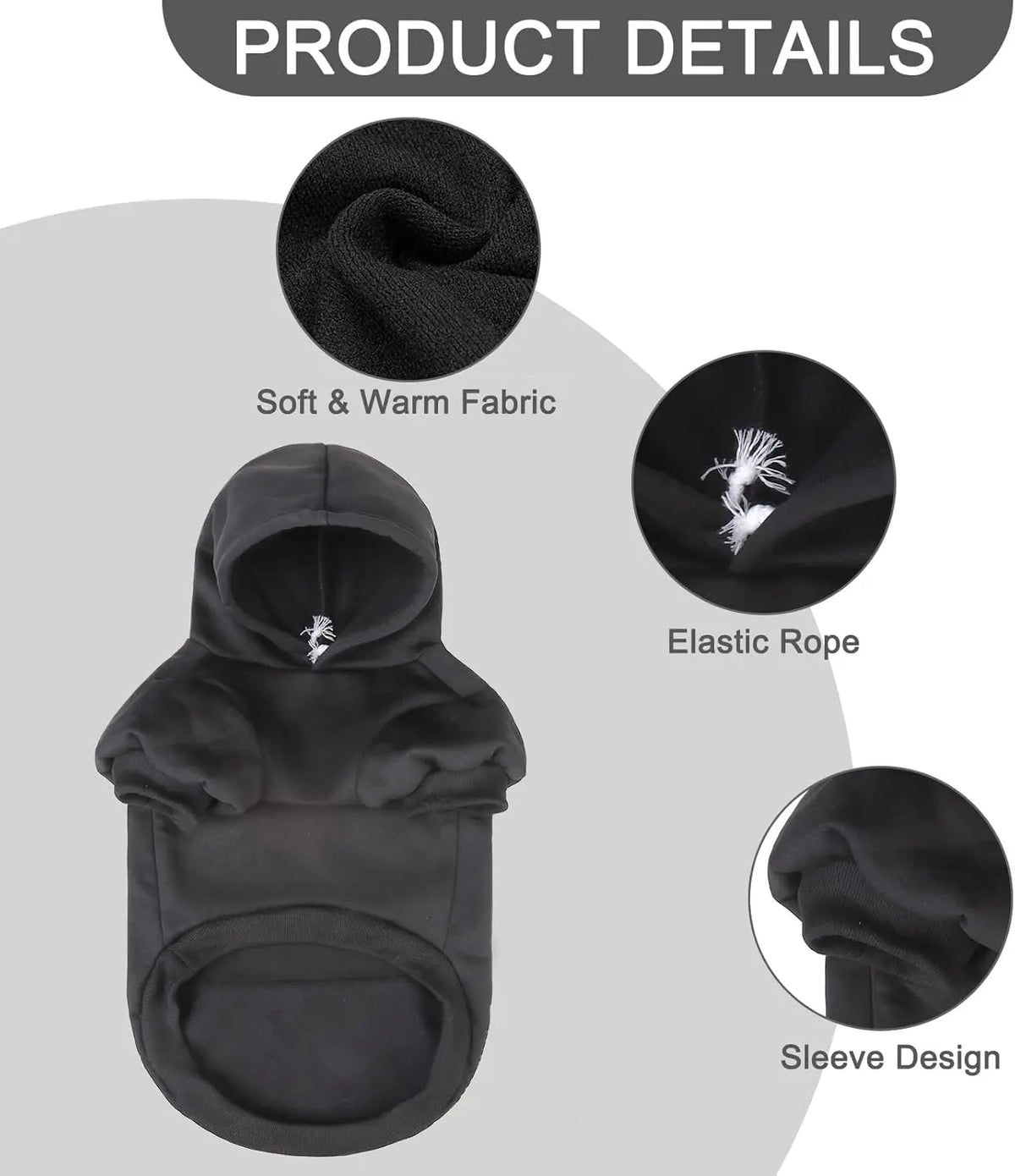 Dog Security Hoodie – Fleece Sweatshirt with Leash Hole