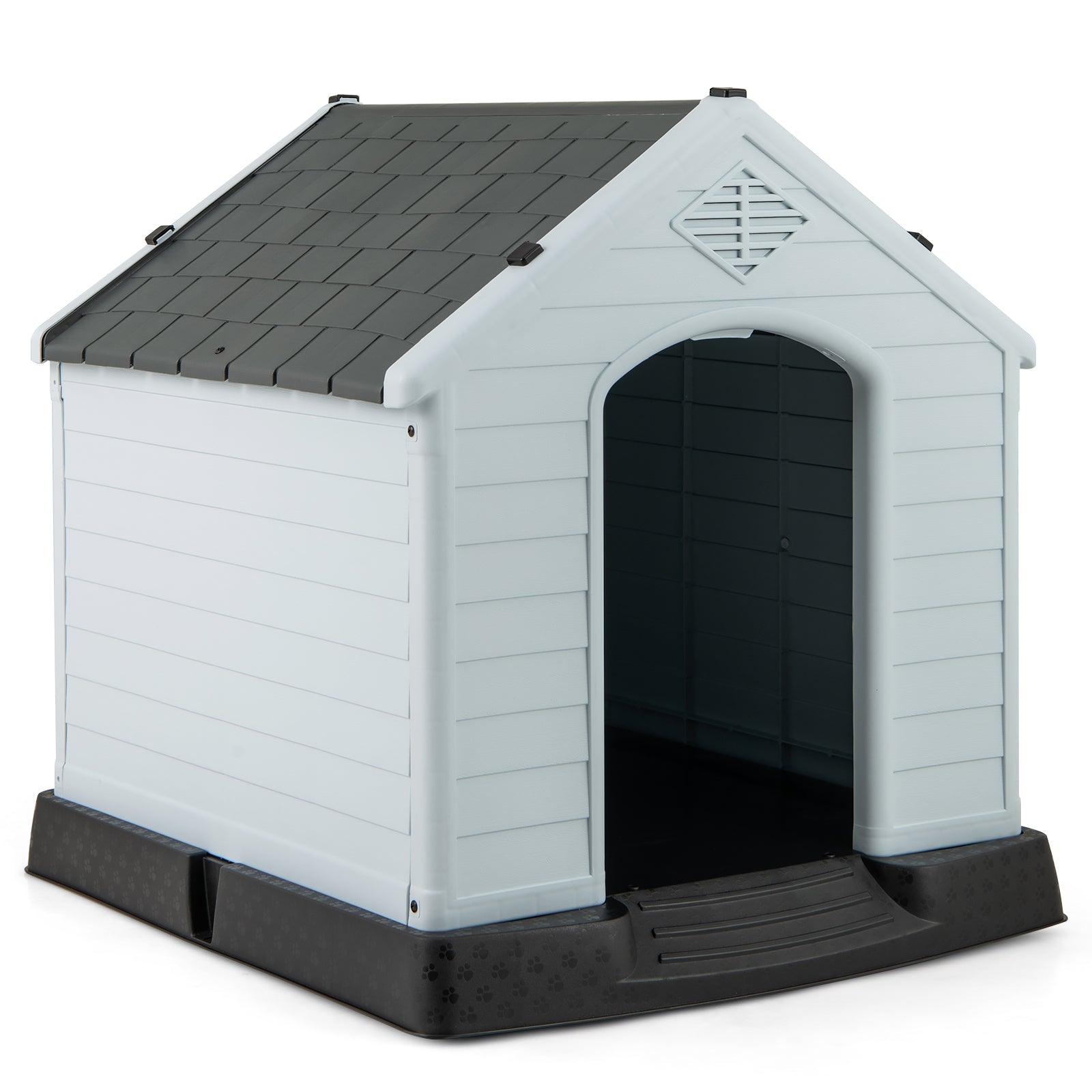 Dog House for Small Dogs Waterproof Plastic with Elevated Floor-S