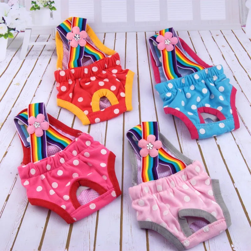 Dots Pet Dog Shorts Diaper, Sanitary, Physiological, Menstruation Underwear briefs