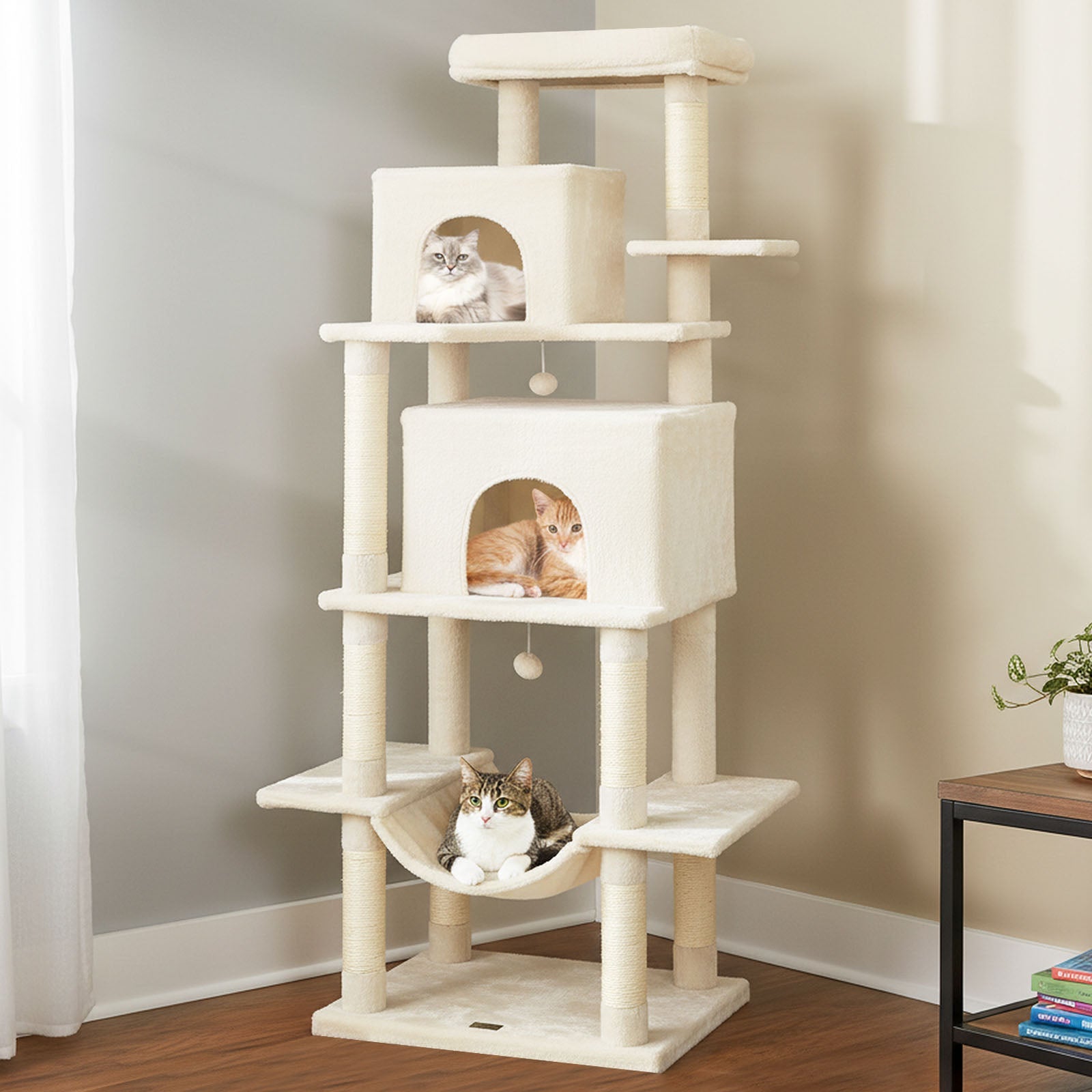 Large Cat Tree for Indoor Cats 70" Tall Cat Tower