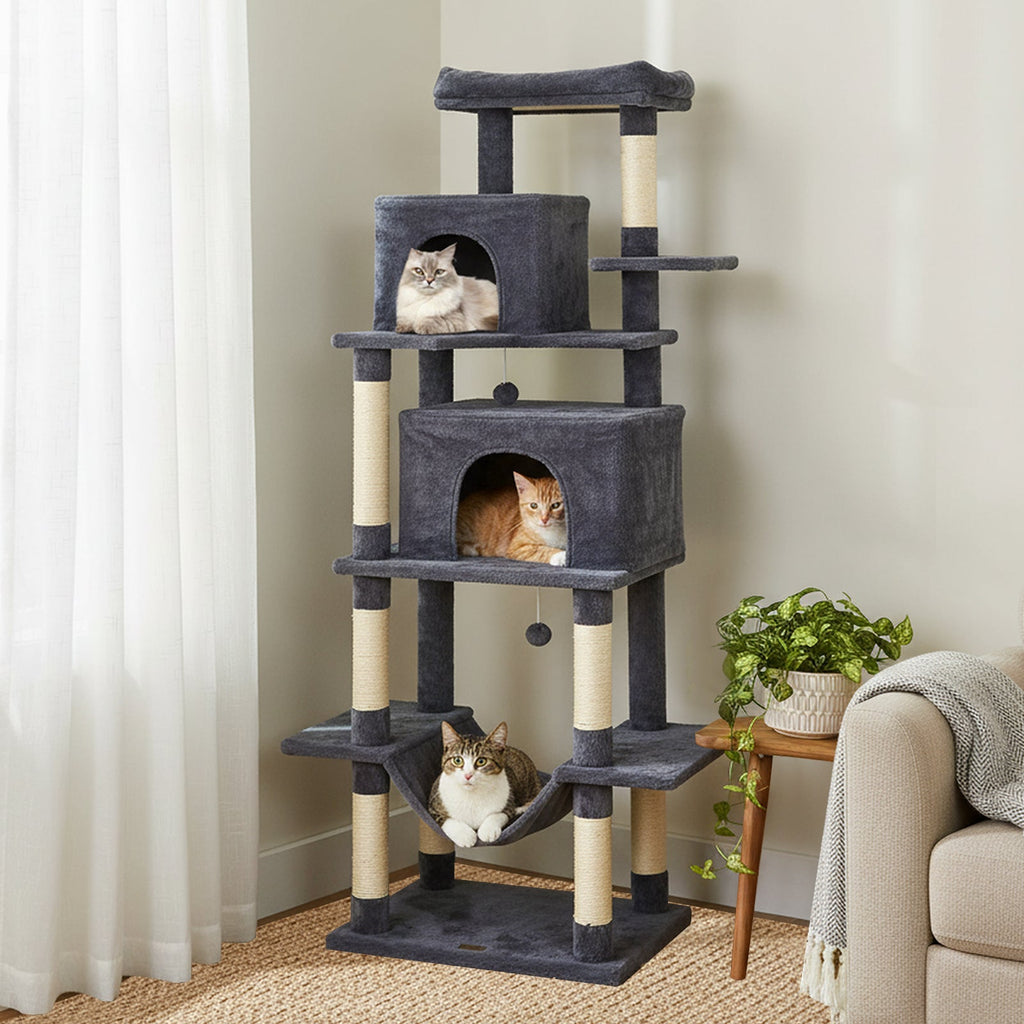 Large Cat Tree for Indoor Cats 70" Tall Cat Tower