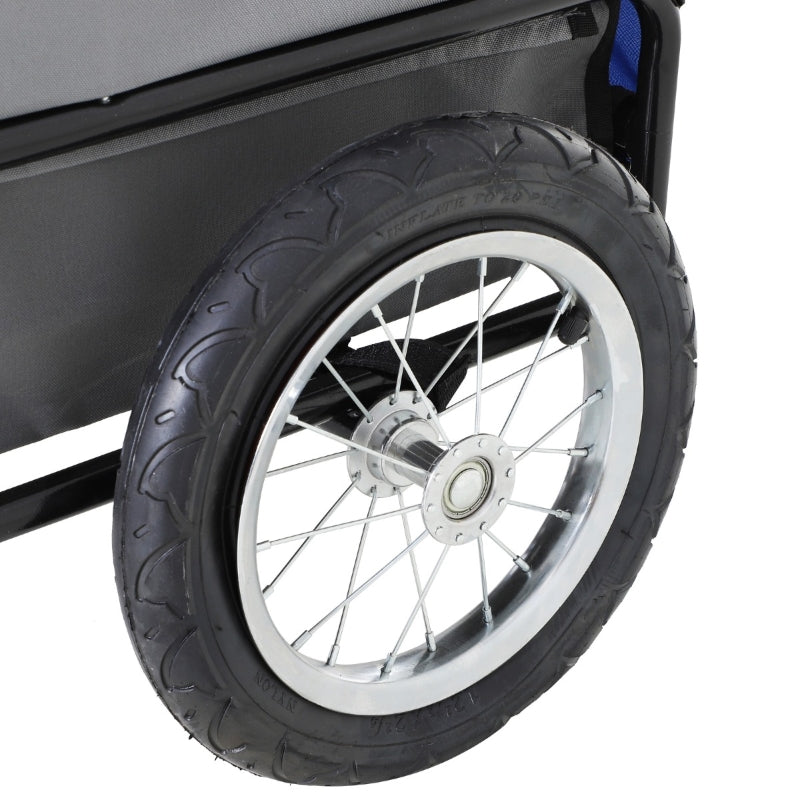 2-in-1, 3 Wheel Pet Jogging Stroller Bike Trailer