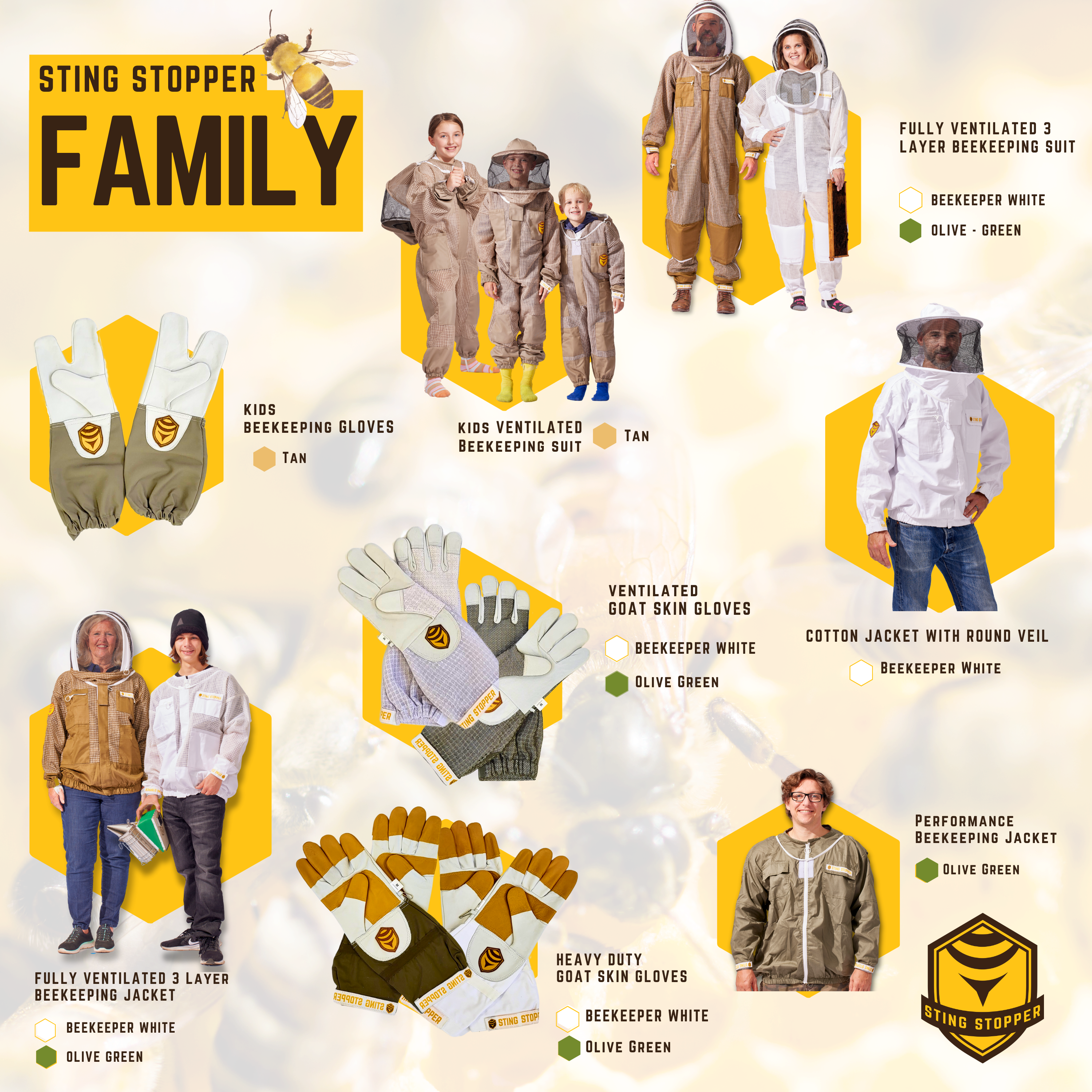 Round or Fencing Beekeeping Veil