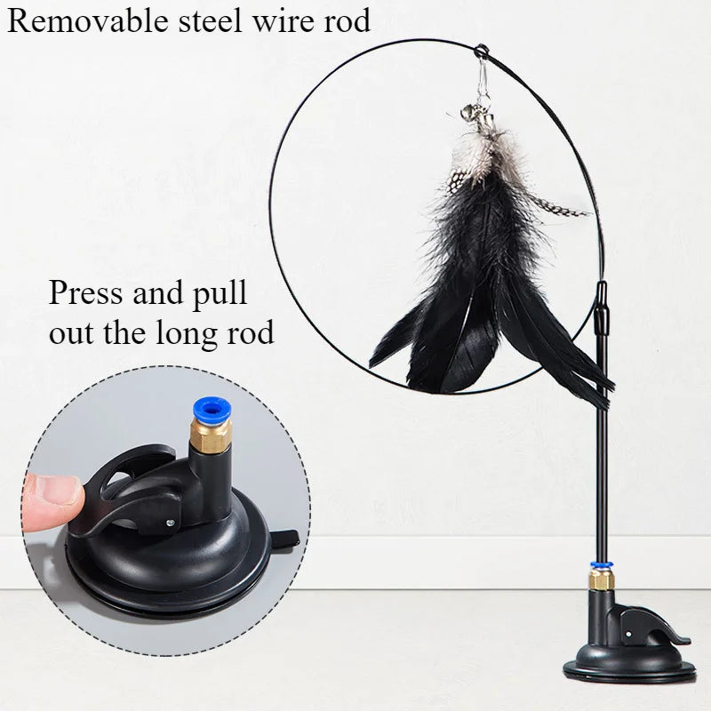 Funny Simulation Bird Cat Toy Feather with Bell Cat Stick Interactive Toy for Kitten Playing Teaser Wand Toy Pet Cats Supplies