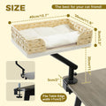 Cat Desk Bed, 360° Rotatable Stand for Indoor Cats, Adjustable