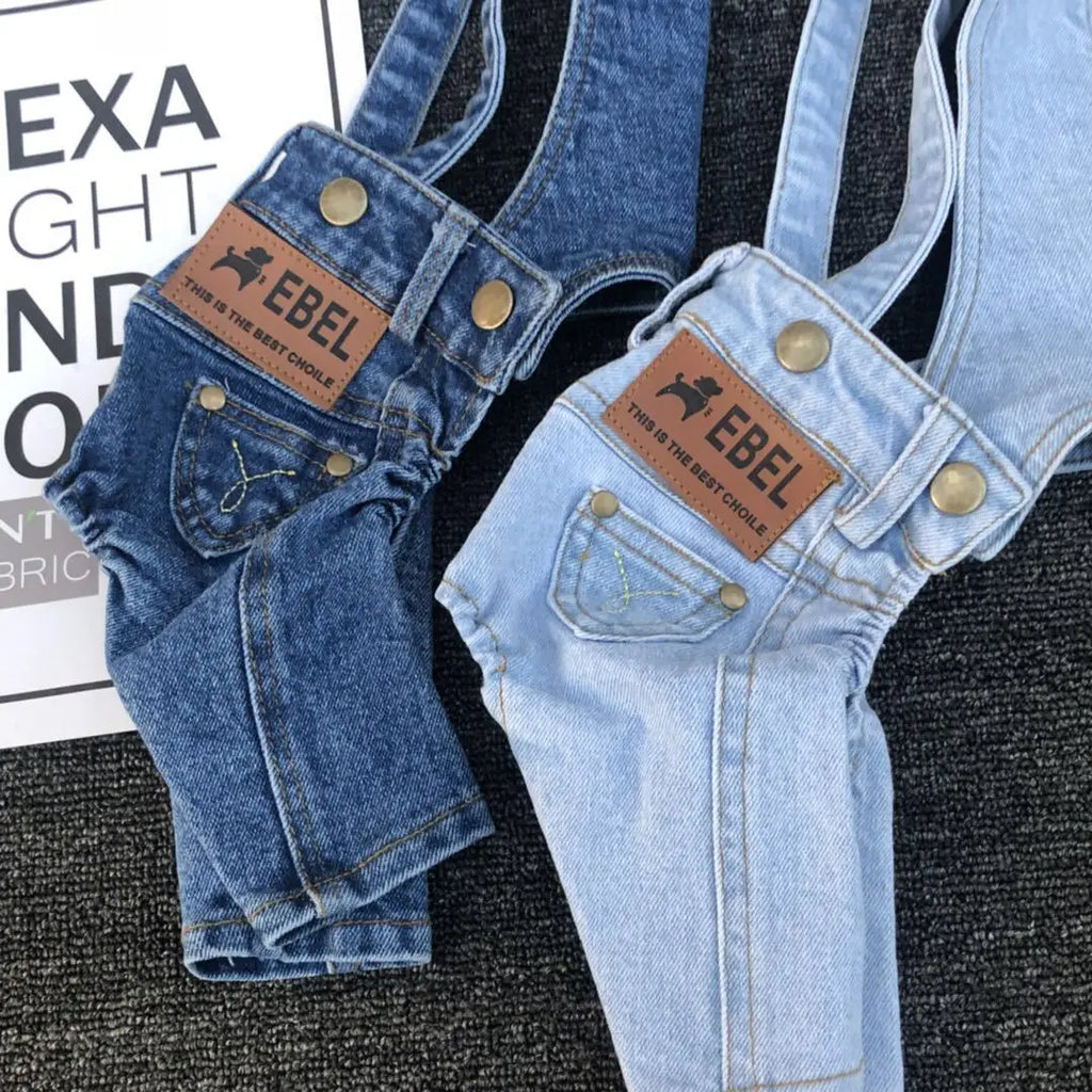 Denim Pet Dog Overalls, Spring Summer Puppy Vest/Cowboy Dog Clothes, Costume Jacket