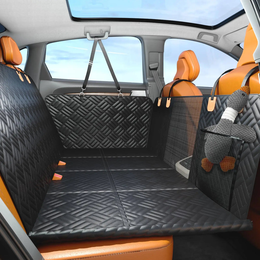 600D Heavy-Duty, Anti-Scratch, Washable Car Rear Seat Cover, Hard Bottom, Load-Bearing 400 Pounds
