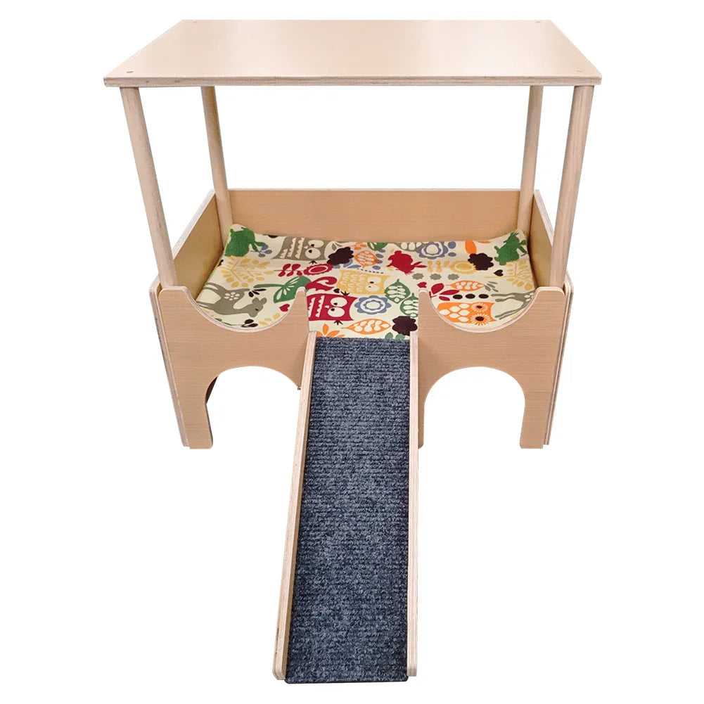 2-Tier Wooden Castle for Small Animals, Guinea Pig, Hamsters, Rabbits, Chinchillas