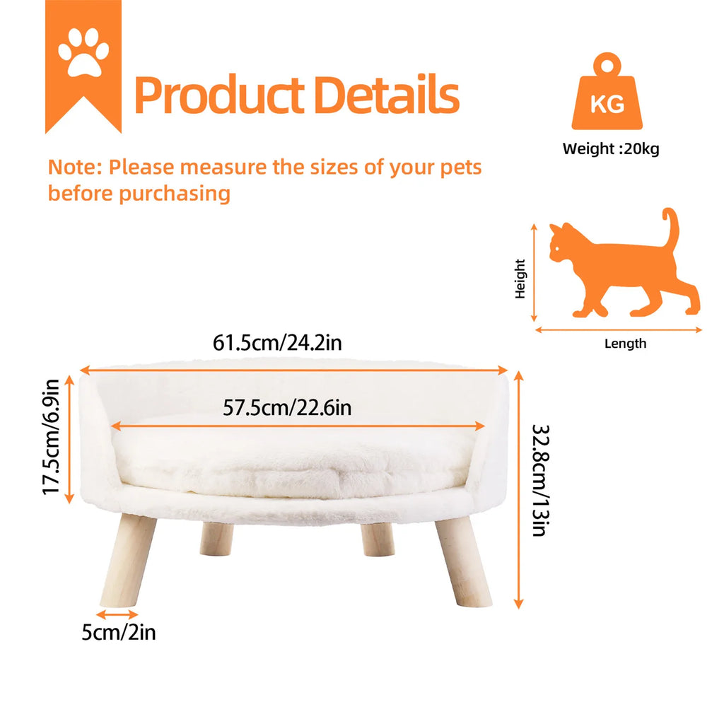 Raised Sofa Bed w/Removable Cushion Sleep House