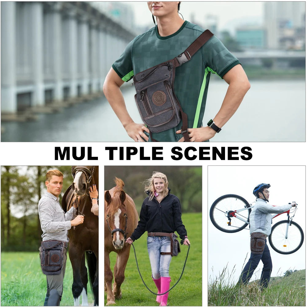 Horse Riding Waist Bag or Drop Leg Bag, High Quality Canvas or Nylon