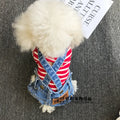Denim Pet Dog Overalls, Spring Summer Puppy Vest/Cowboy Dog Clothes, Costume Jacket