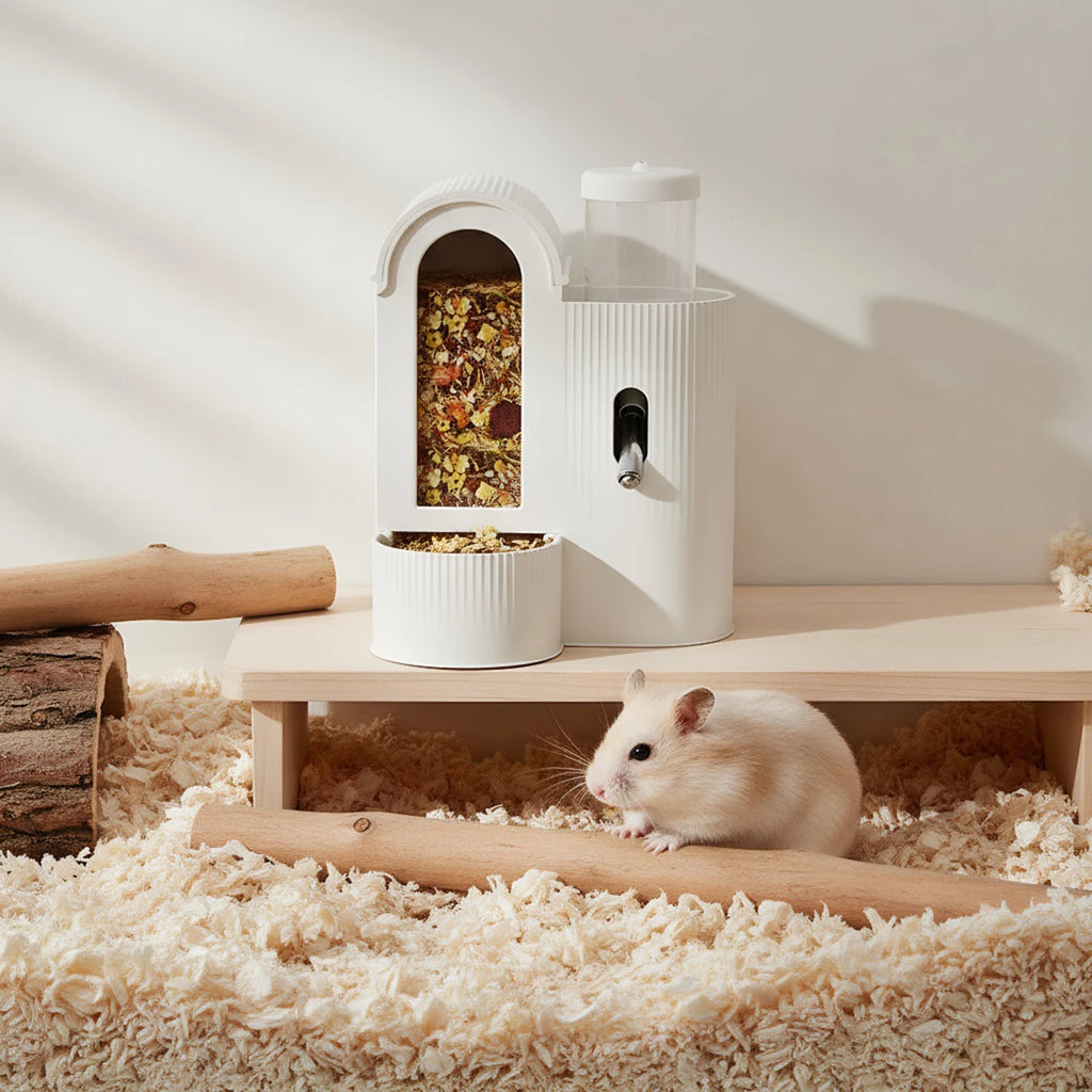 2-in-1 Automatic Food Bowl Large Capacity Feeder And Waterer, No Drip