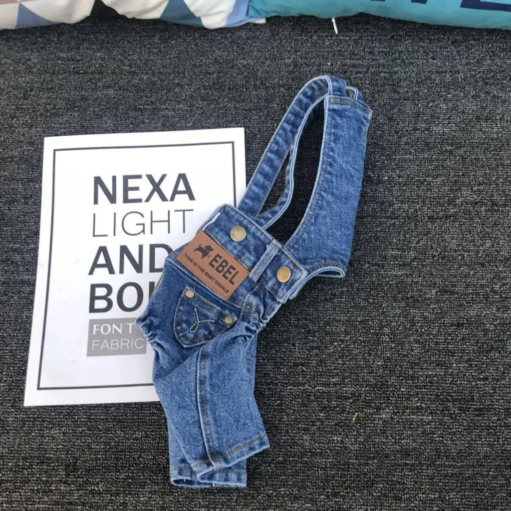 Denim Pet Dog Overalls, Spring Summer Puppy Vest/Cowboy Dog Clothes, Costume Jacket