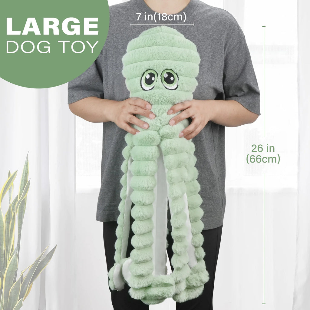 Octopus Design Pet Grinding Teeth Squeaky Plush Toy, Interactive Chewing Toy For Dog