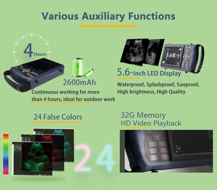 Portable Ultra Pregnancy UV Scanner Vet B-Handheld, (B, BB, 4B, B+M, M) for livestock