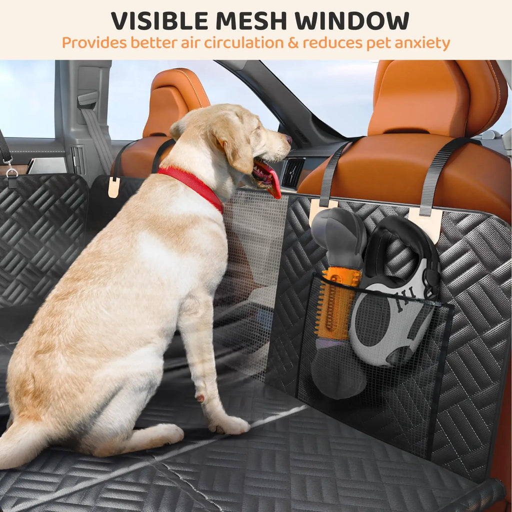 600D Heavy-Duty, Anti-Scratch, Washable Car Rear Seat Cover, Hard Bottom, Load-Bearing 400 Pounds