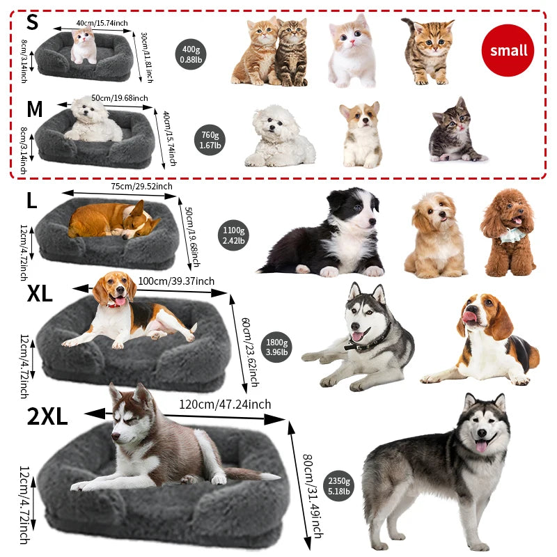 Thickened Orthopedic Bed for Large Dogs, Washable Cover, Durable Furniture