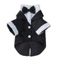 Tuxedo Formal Pet Wedding Party Suit for Small Medium Dogs, Bow Tie Shirt, Gentleman Costume