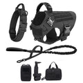 Tactical Large Vest Harness And Leash Set and Collar For Medium Large Dogs