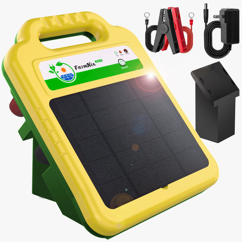 10 Mile/16KM Solar Electric Fence Charger 0.2 Joules 8KV for Livestock