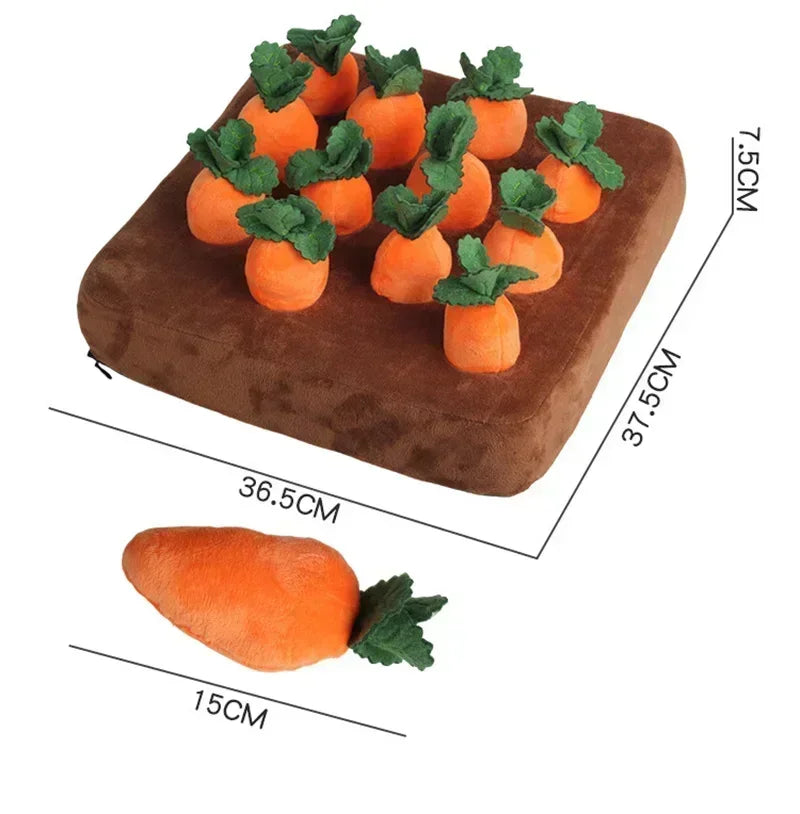 Innovative Snuffle Mat of Pet Plush Carrots for a Great Interactive Dog/Cat Toy