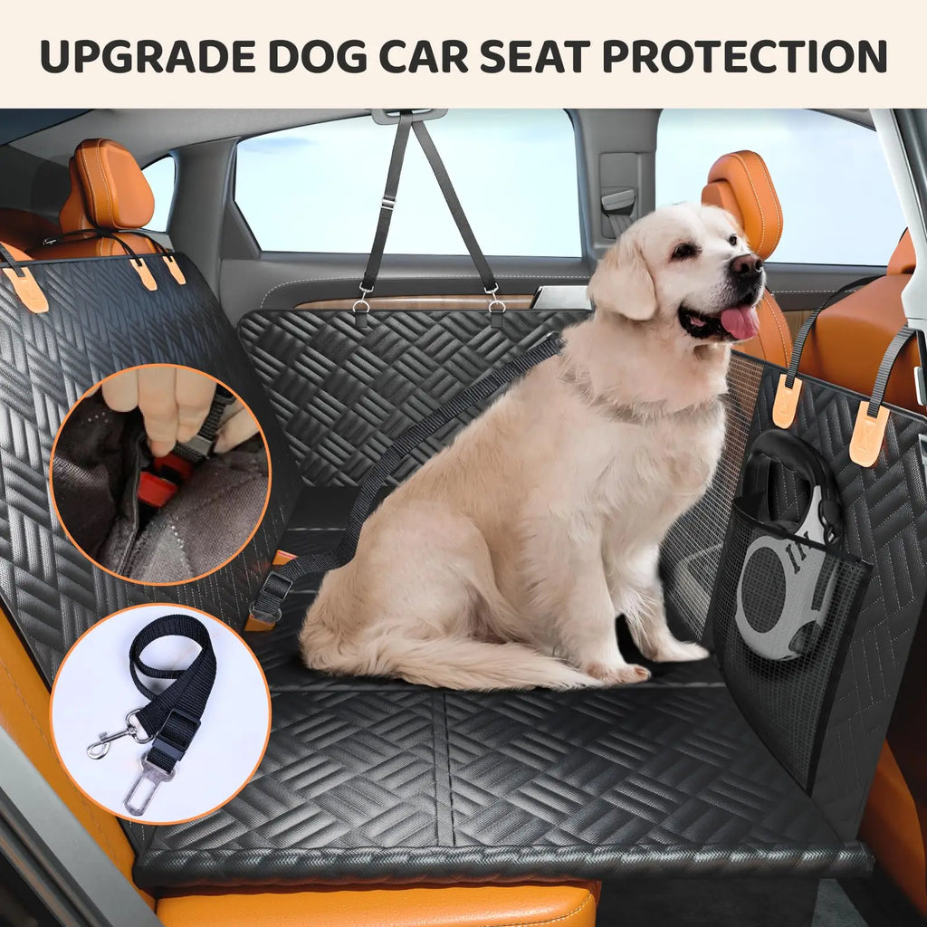 600D Heavy-Duty, Anti-Scratch, Washable Car Rear Seat Cover, Hard Bottom, Load-Bearing 400 Pounds